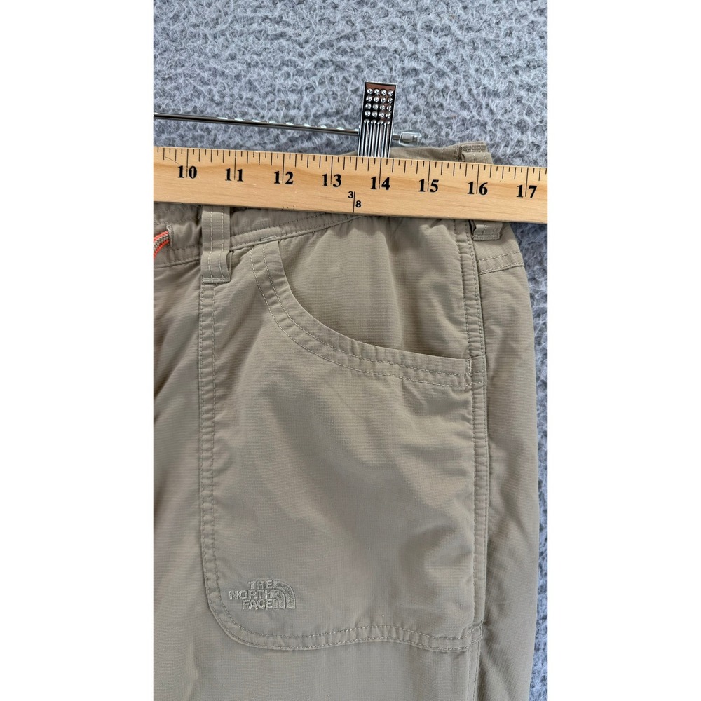 The North Face Womens 10 Regular Hiking Pants Tan Khaki Ripstop Drawstring Cargo - Picture 4 of 16